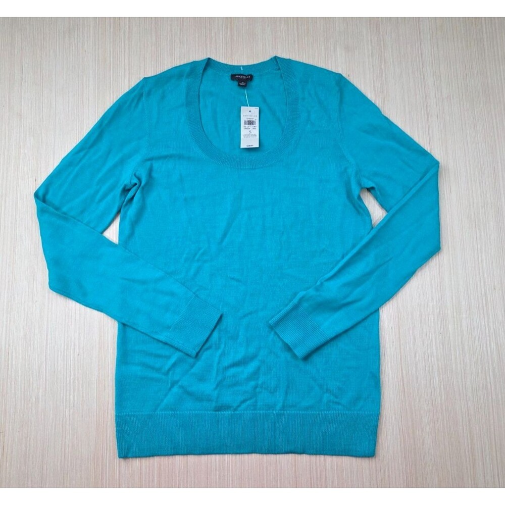 Ann Taylor Women's Small 100% Extra Fine Merino Wool Long Sleeve Top